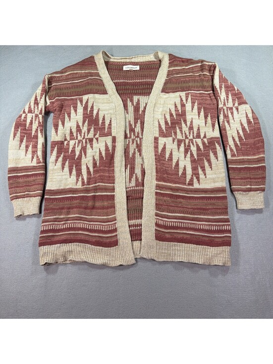 Lucky Brand Sweaters - Lucky Brand Heritage Cardigan S Southwestern Aztec Open Front Knit Sweater 0201